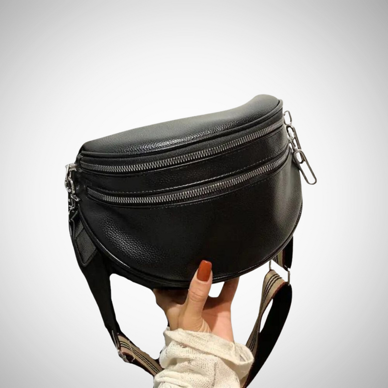 Jenela Double Zip Shoulder Bag