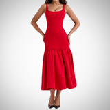 Stephanie Ruffle Midi Dress for Women