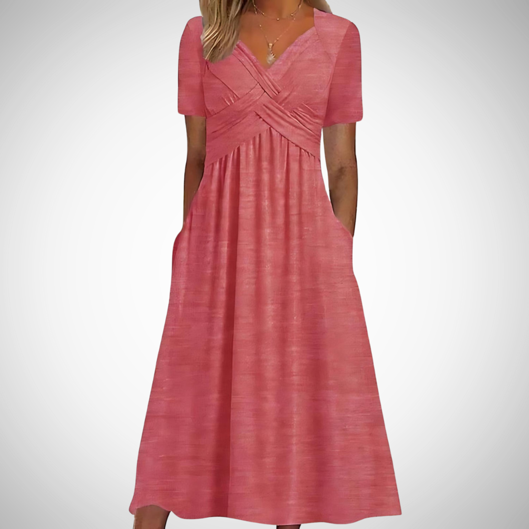 Robe mi-longue élégante Stefania pour femme