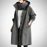 Nora Oversized Women's Waterproof Hooded Raincoat - Stylish, Lightweight, Breathable
