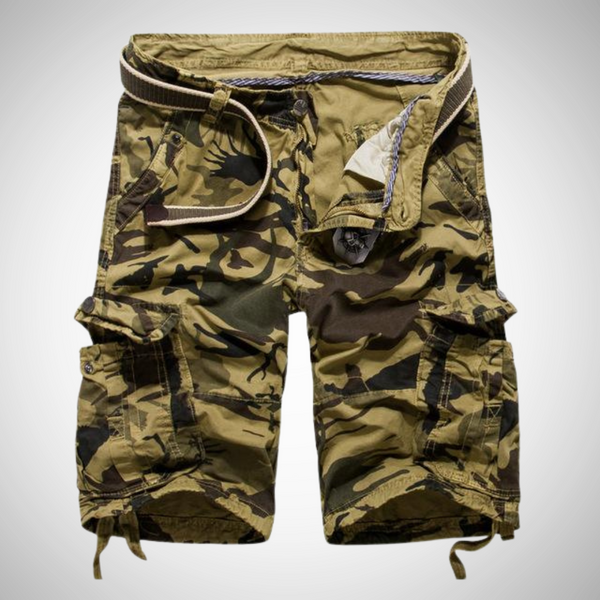 Teodor Camouflage Cotton Cargo Shorts