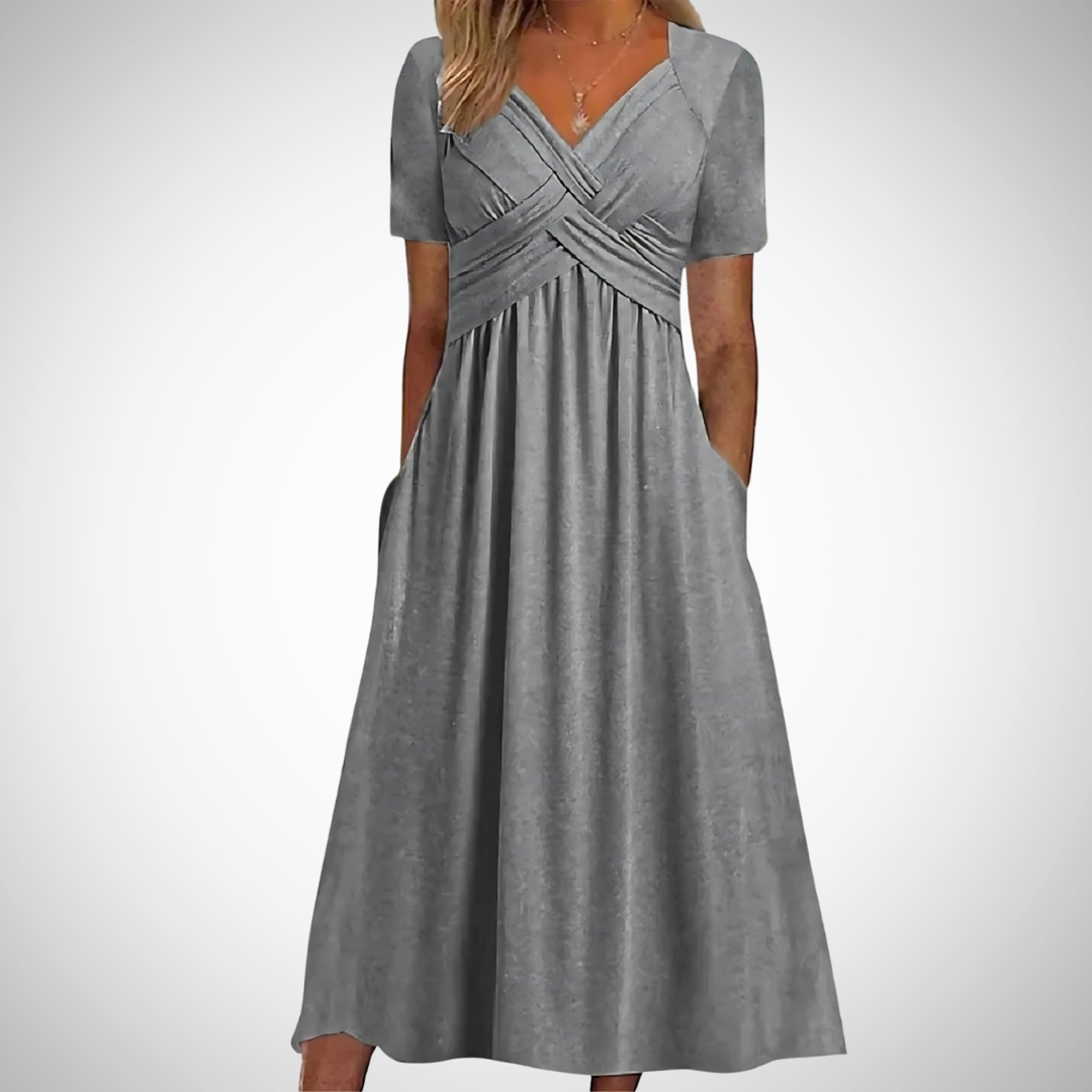 Robe mi-longue élégante Stefania pour femme