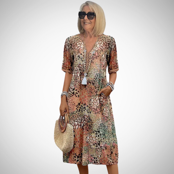 Amara Floral Midi Dress for Women