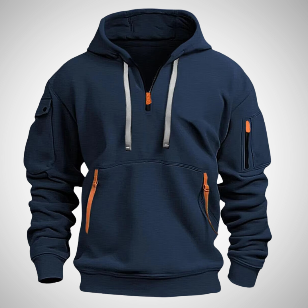 Sweat à capuche Brett à fermeture éclair quart de tour pour homme