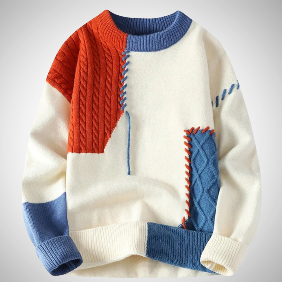 Pull patchwork Regency pour homme