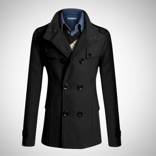 William Men's Warm Military Style Coat