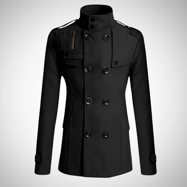 William Men's Warm Military Style Coat