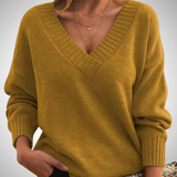 Jacqueline Relaxed V-Neck Sweater