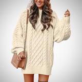 Fatima Oversized Cable Knit Sweater Dress for Women