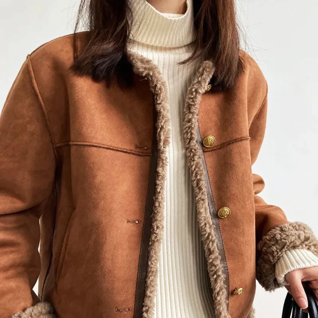 Veste d'hiver doublée en sherpa Wendy pour femme