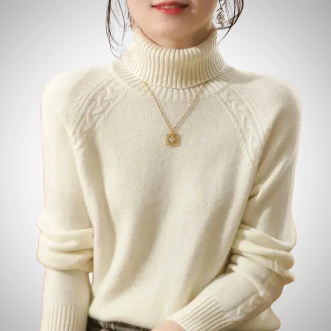 Pull chaud à col roulé Cheska pour femme