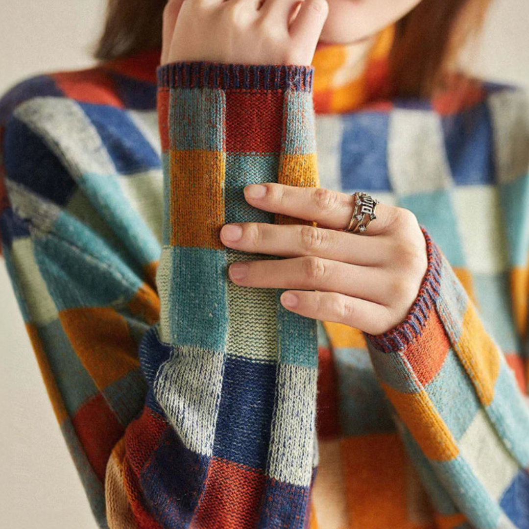 Juliëtte Retro Patchwork Sweater for Women
