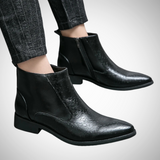 Petur Crocodile-Embossed Chelsea Boots for Men