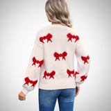 Amelie Playful Pink Patterned Sweater