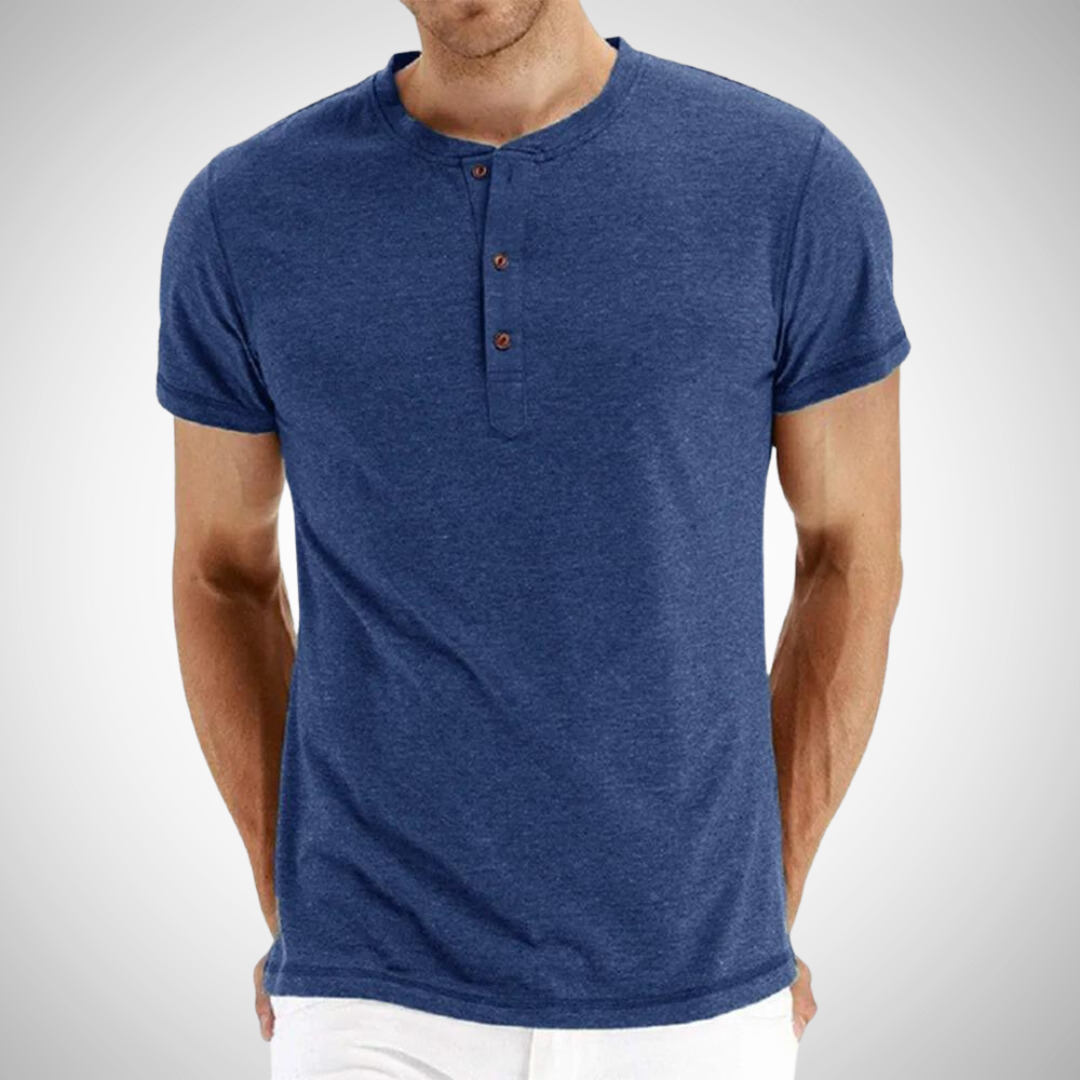 T-shirt Henley à manches courtes Enrique pour homme