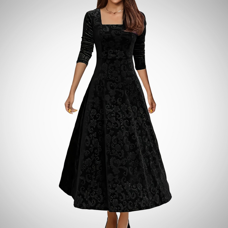 Genevieve Floral Velvet Dress