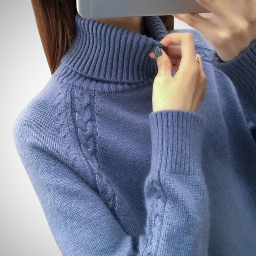 Pull chaud à col roulé Cheska pour femme