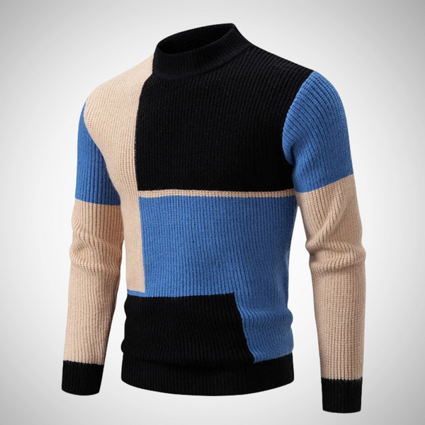 Oliver Knitted Sweater with Stand-Up Collar