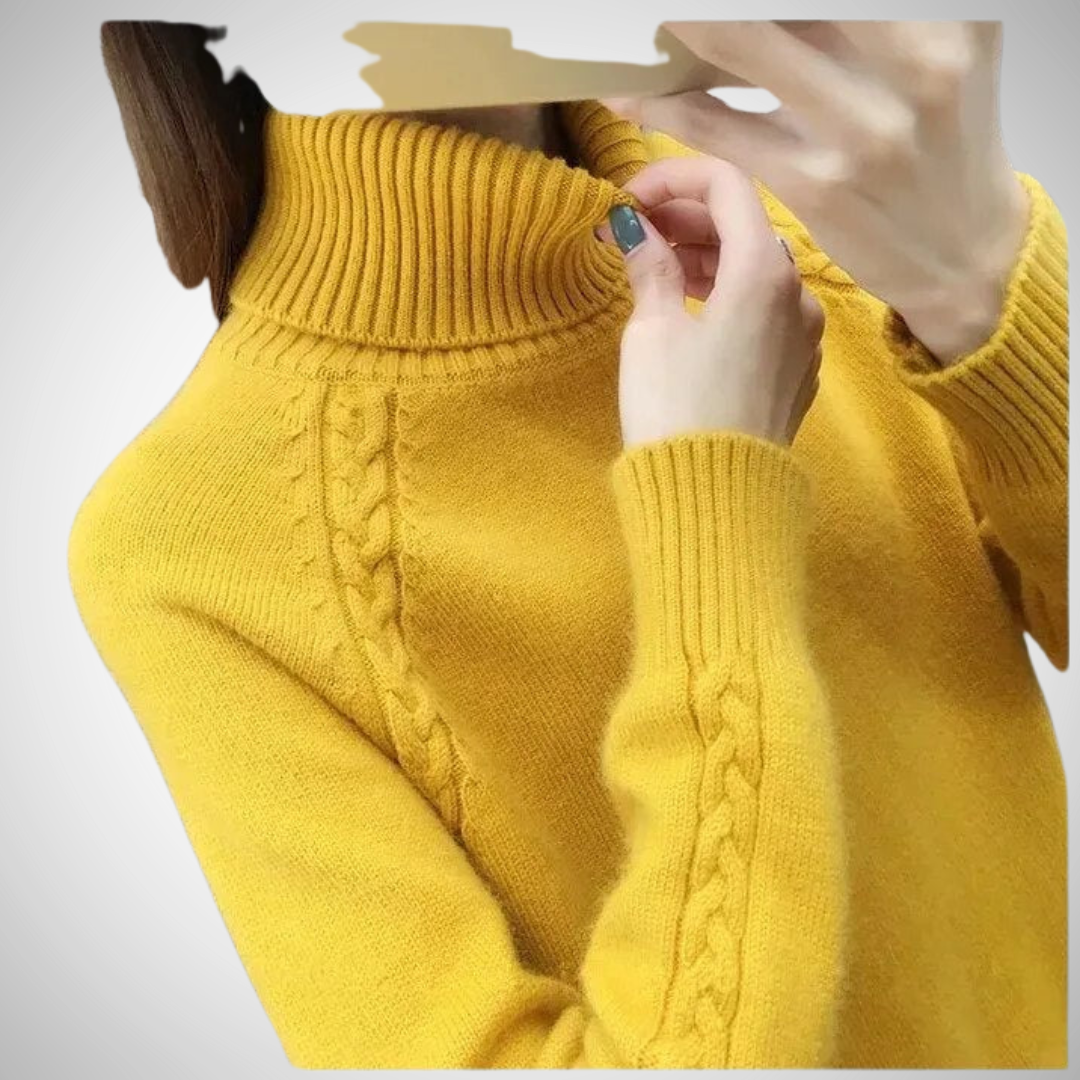 Pull chaud à col roulé Cheska pour femme