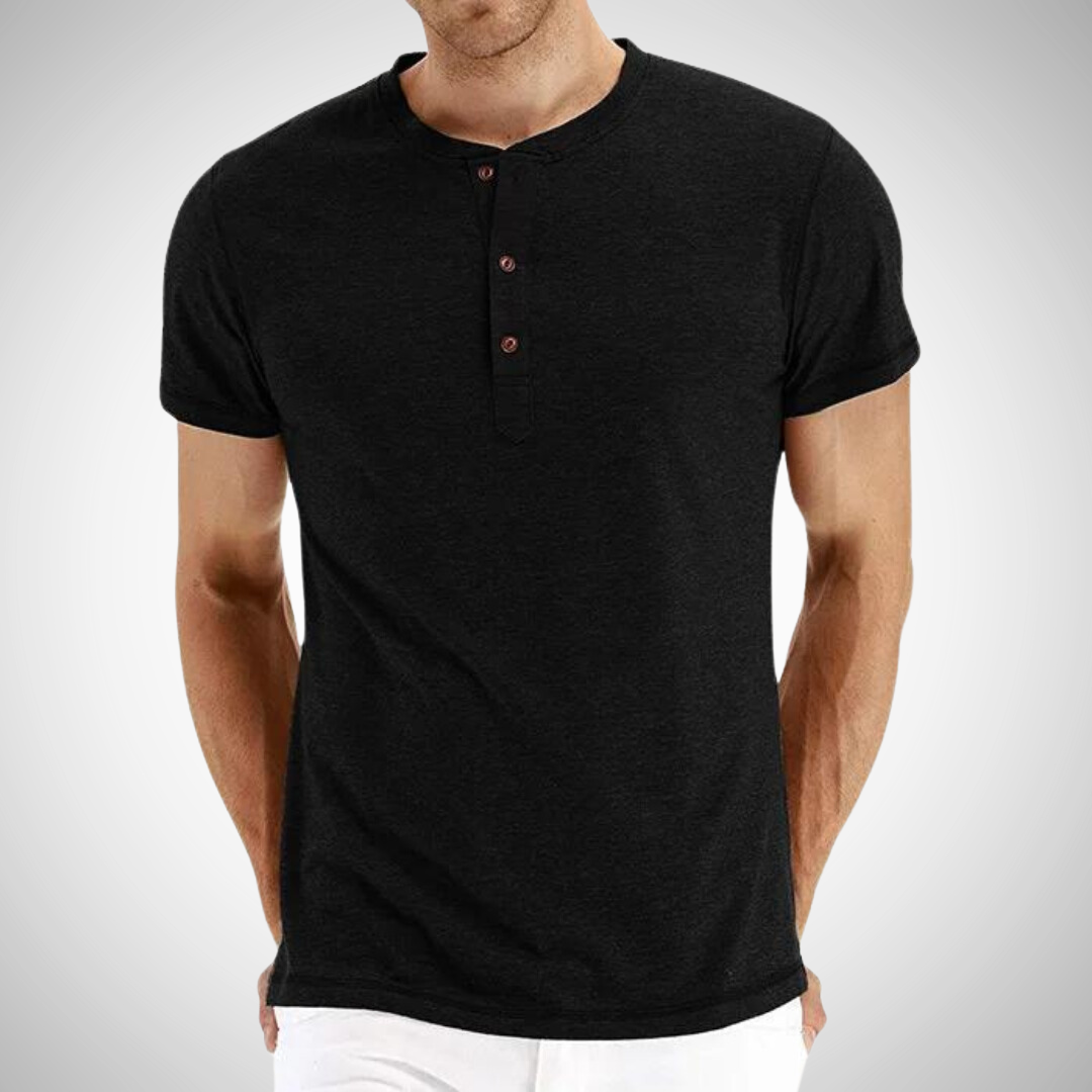 T-shirt Henley à manches courtes Enrique pour homme