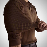 Dominik Slim-Fit Long-Sleeve Polo Shirt