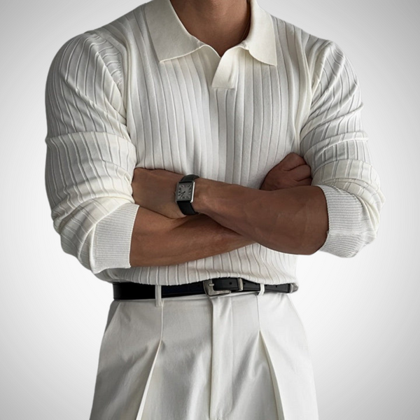 Dominik Slim-Fit Long-Sleeve Polo Shirt