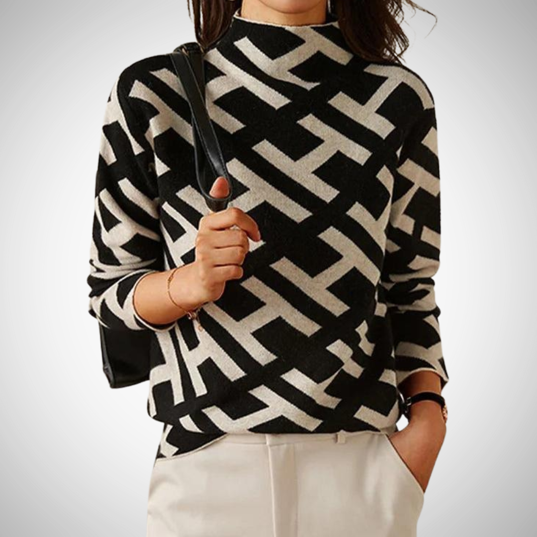 Isabella Elegant Geometric Sweater for Women