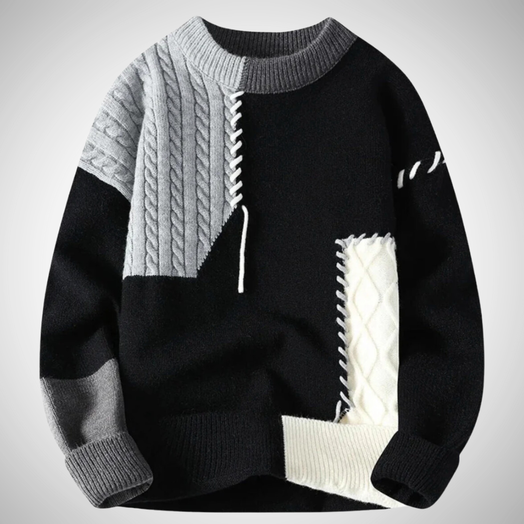 Pull patchwork Regency pour homme