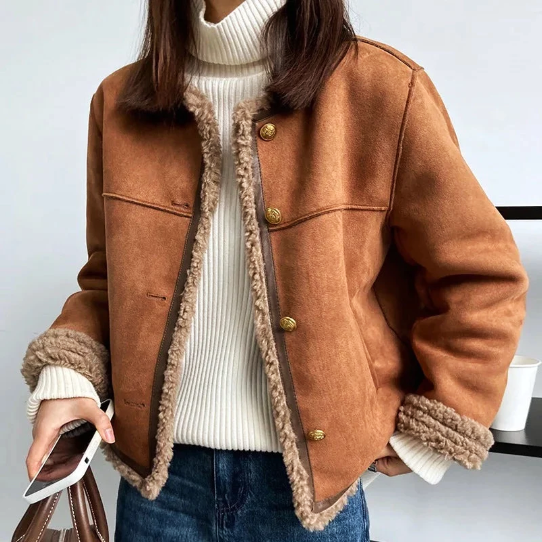 Veste d'hiver doublée en sherpa Wendy pour femme
