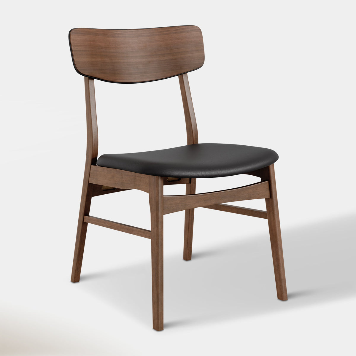 Amara Dining Chair - Black & Walnut