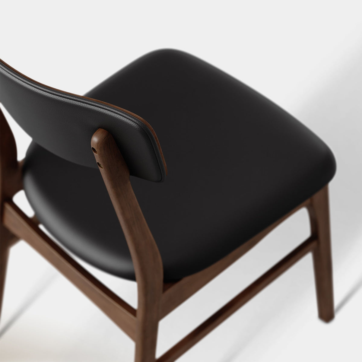 Amara Dining Chair - Black & Walnut