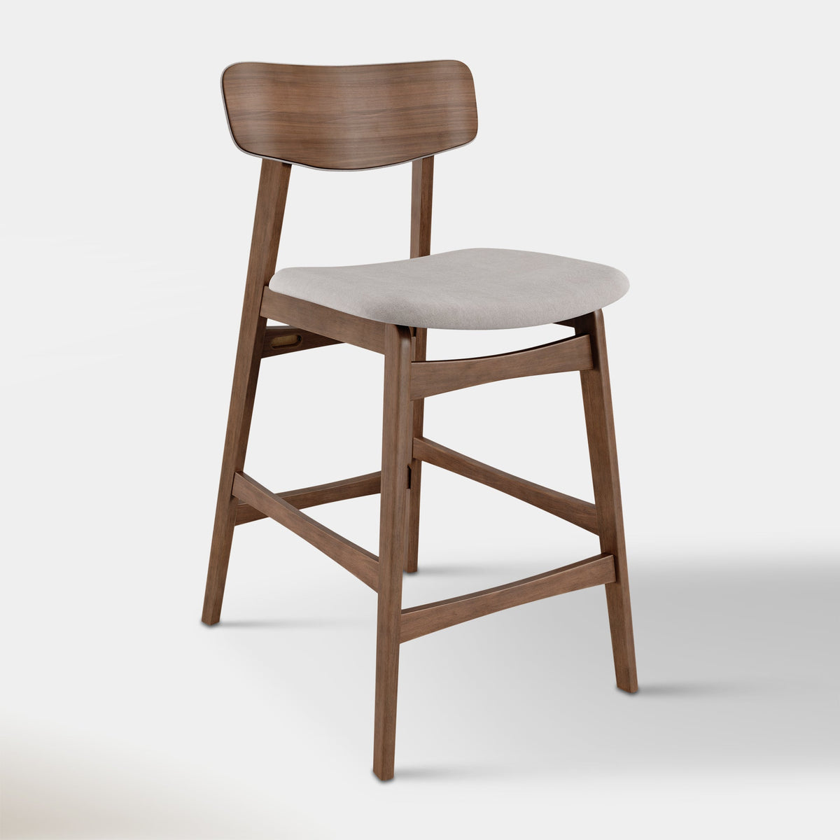 Amara Counter Stool - Smoke & Walnut