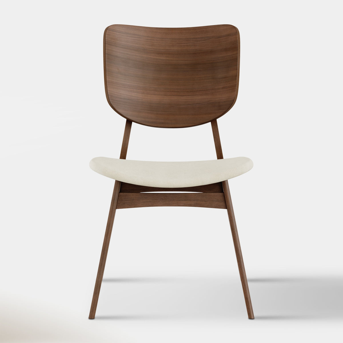 Anders Dining Chair - Beige & Walnut