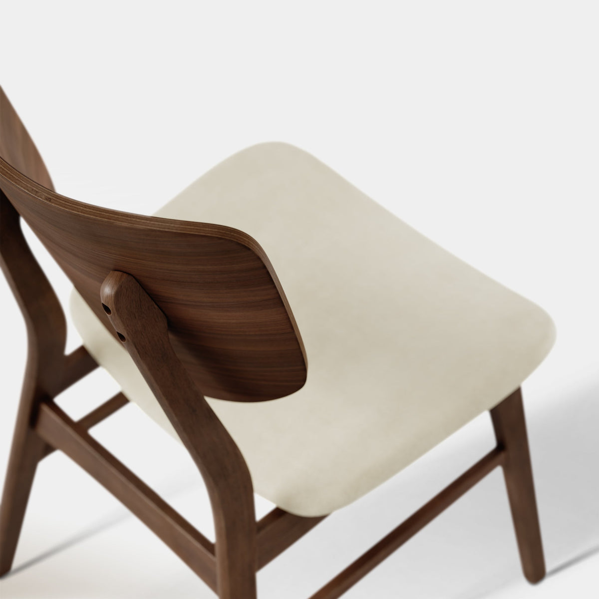 Anders Dining Chair - Beige & Walnut