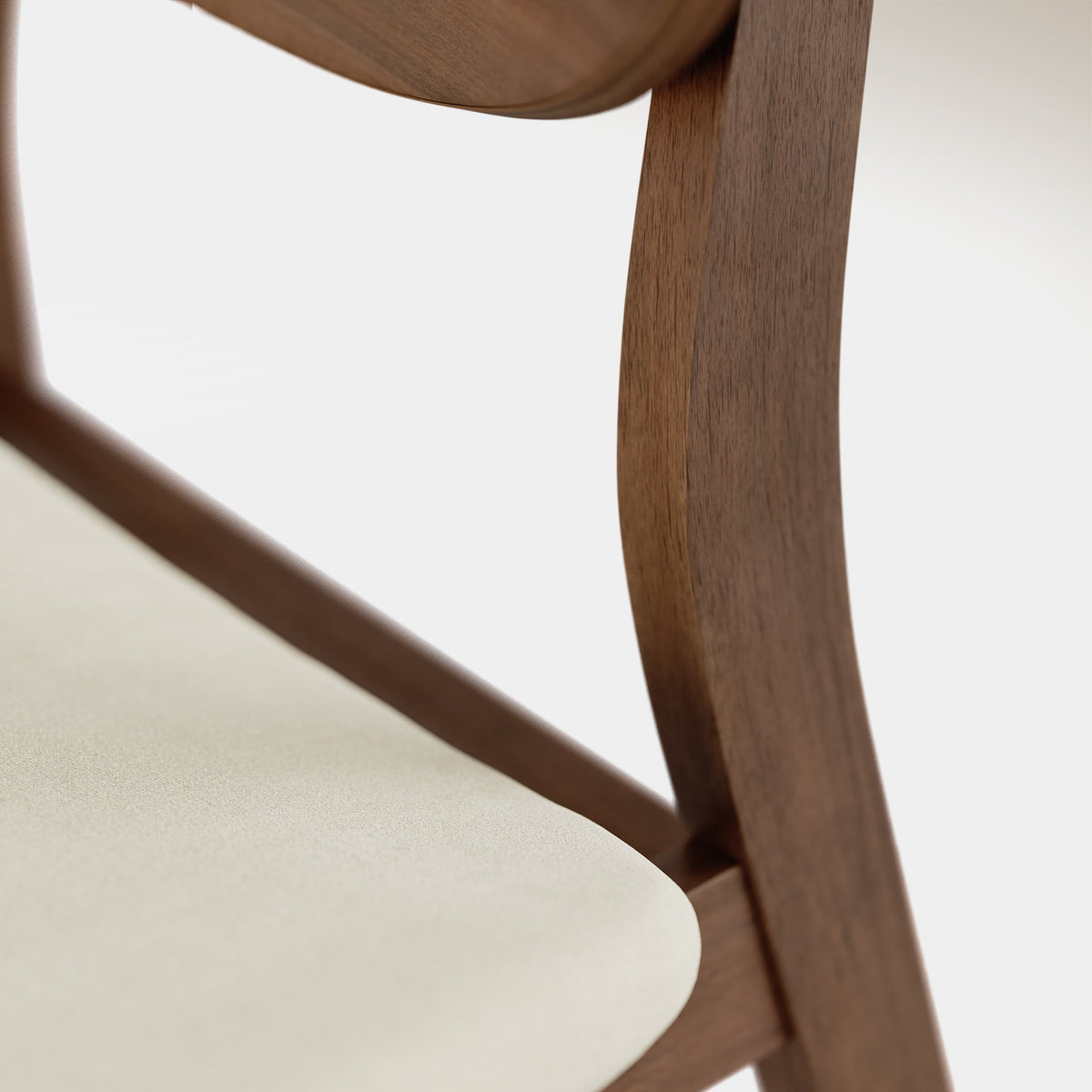 Anders Dining Chair - Beige & Walnut