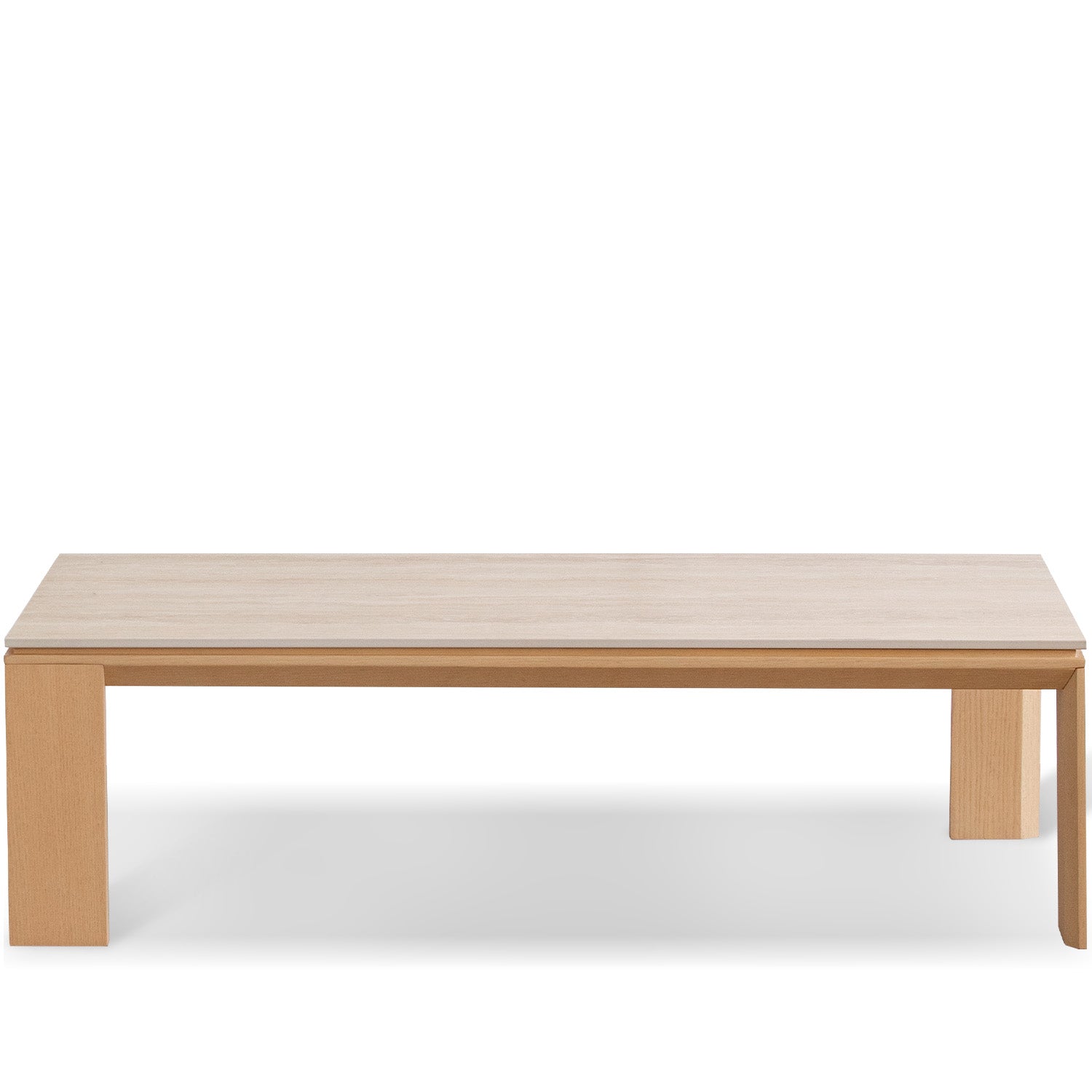 Minimalist Ash Wood Veneer Sintered Stone Coffee Table STRING