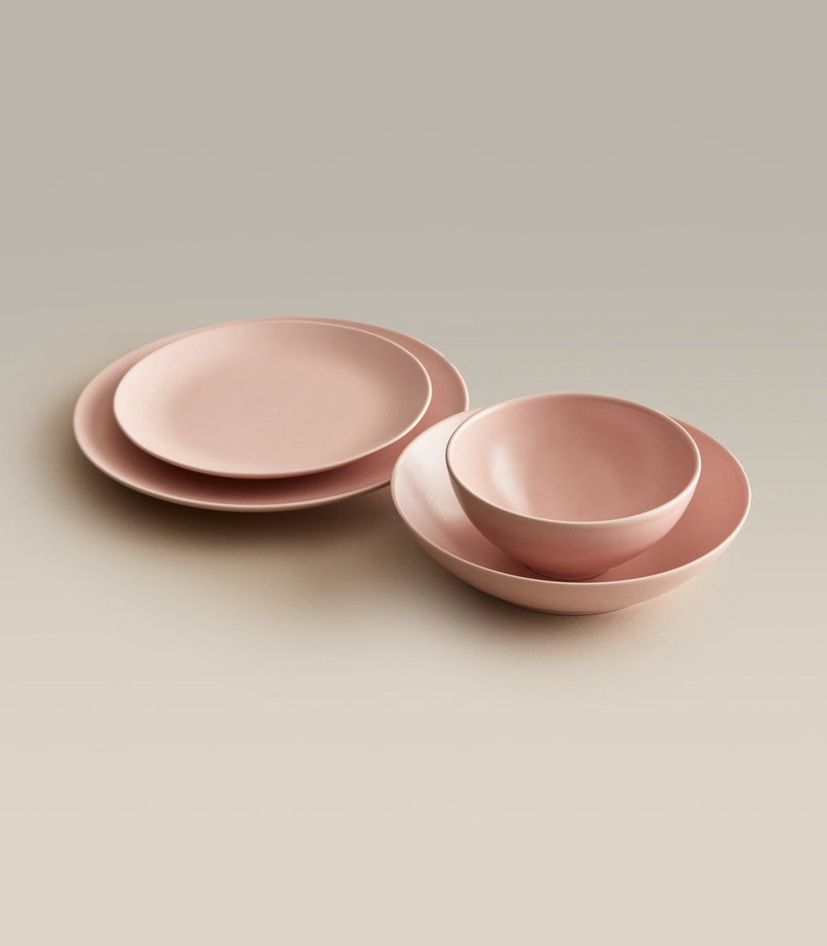 Big Stoneware Plate Set, third stacked view