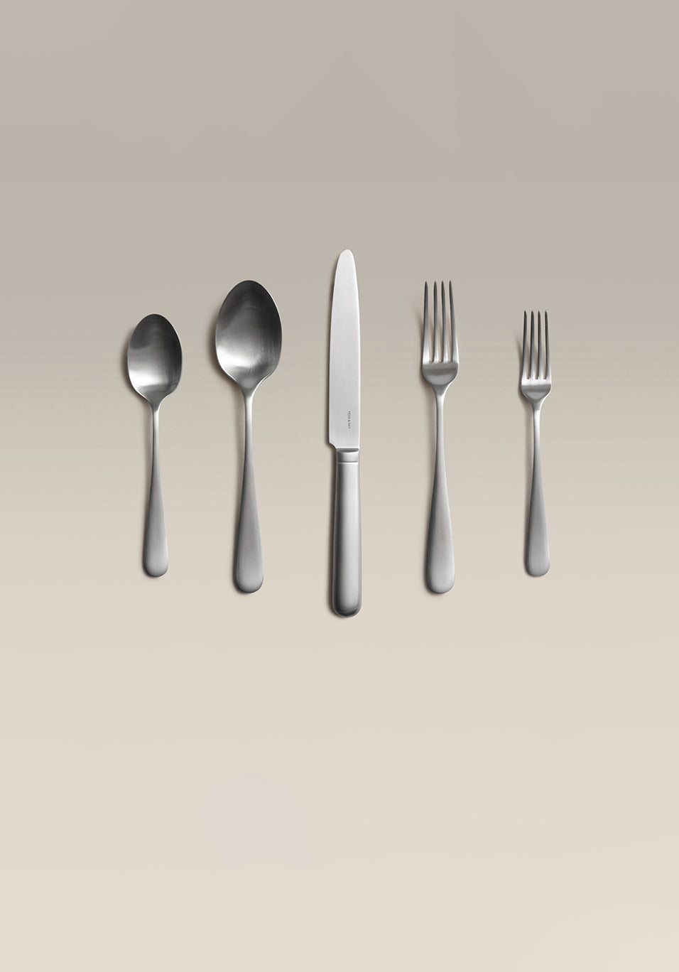 Classic 5 Piece Stainless Steel Place Setting, surface and finish close up