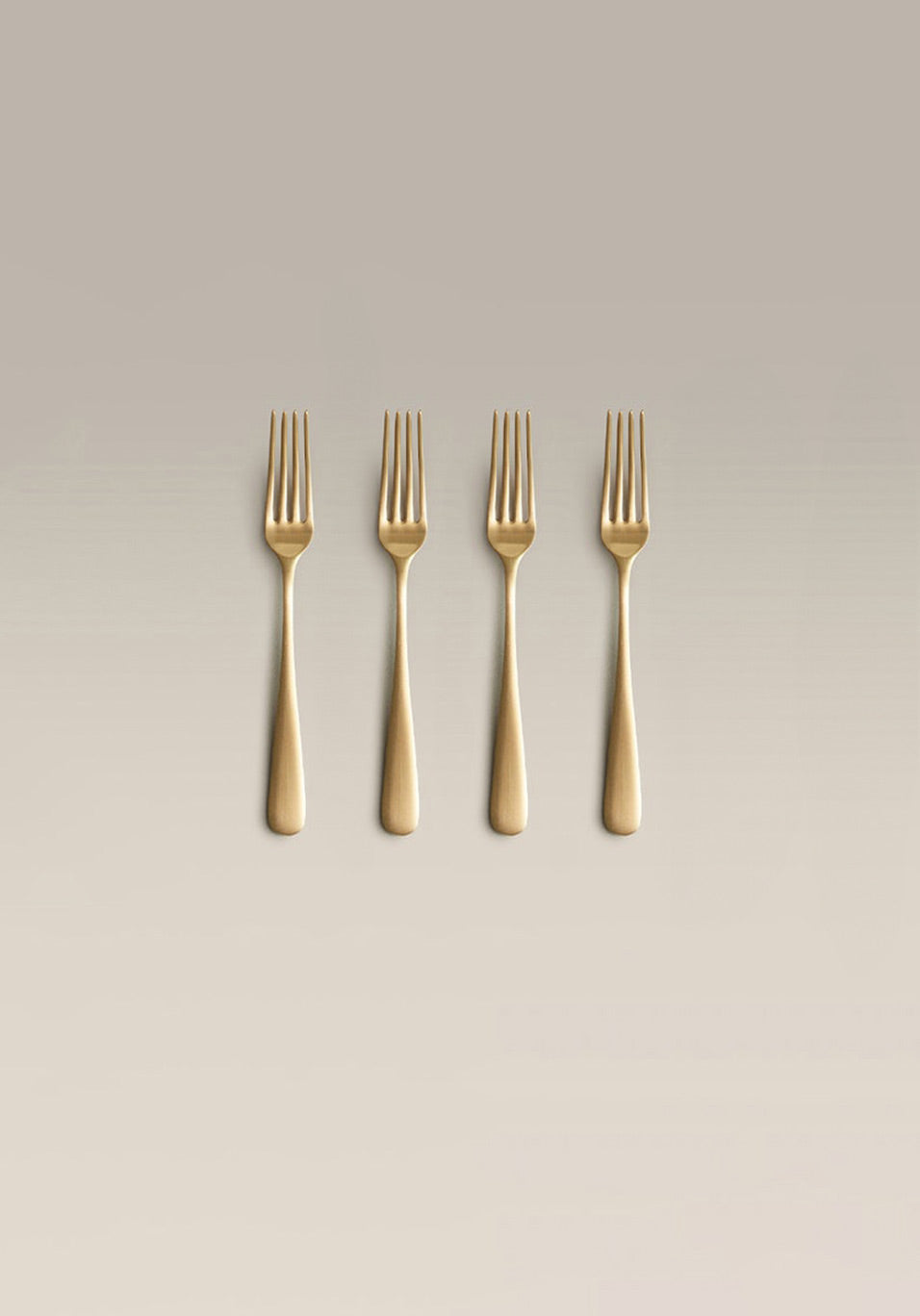 Classic Small Stainless Steel Fork Set, side profile
