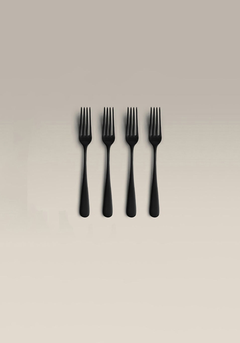 Classic Small Stainless Steel Fork Set, surface and finish close up