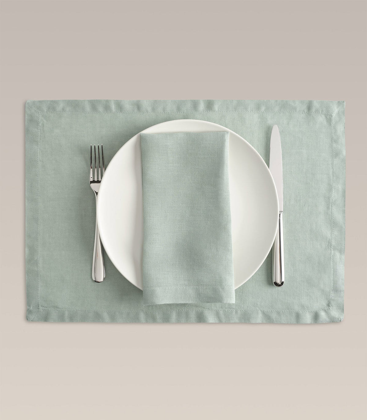Everyday Linen Napkin and Placemat Set, full view from above