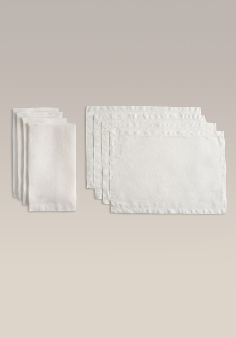 Everyday Linen Napkin and Placemat Set, underside and backing detail