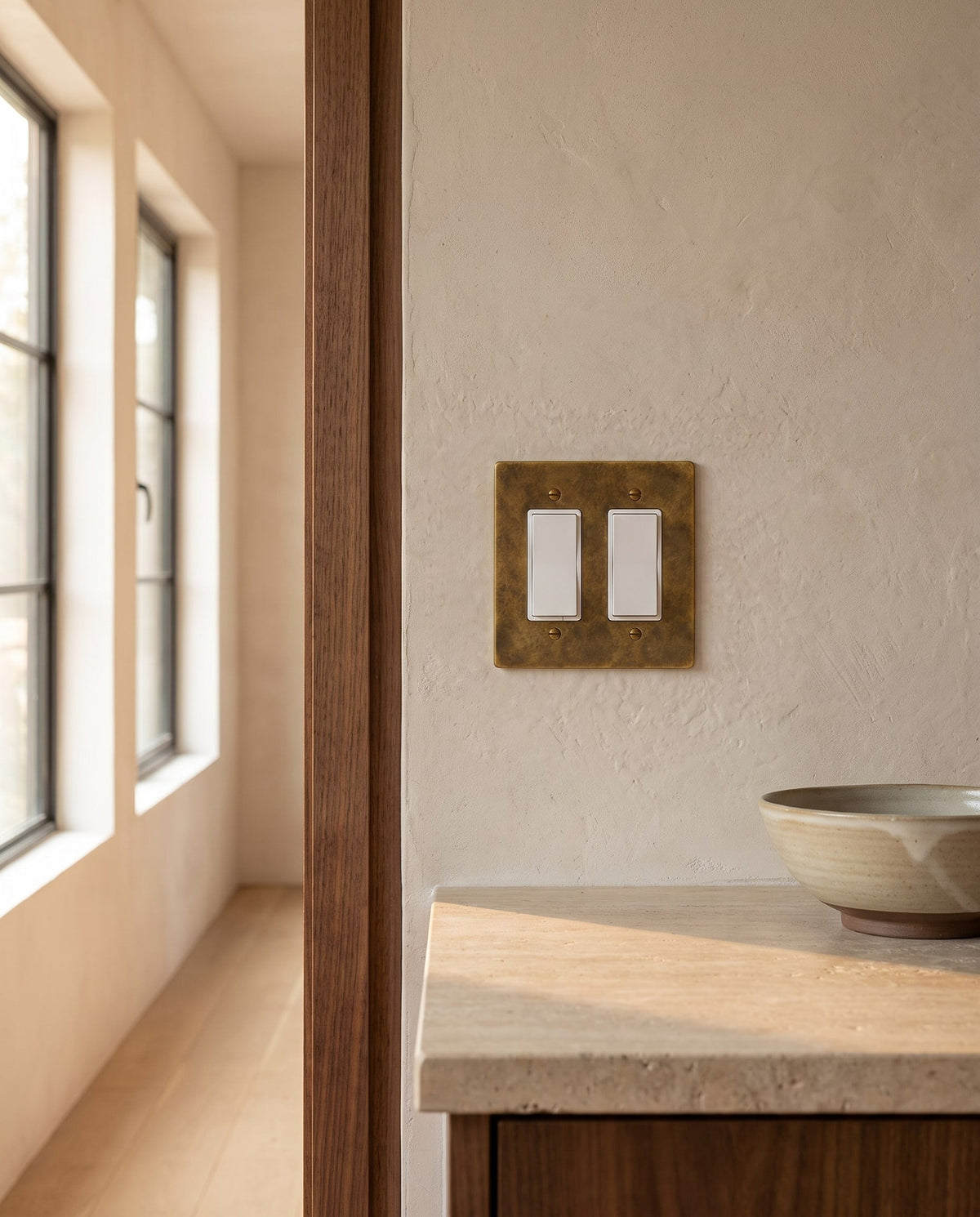 Brass Wall Plate (1-5 Gang)
