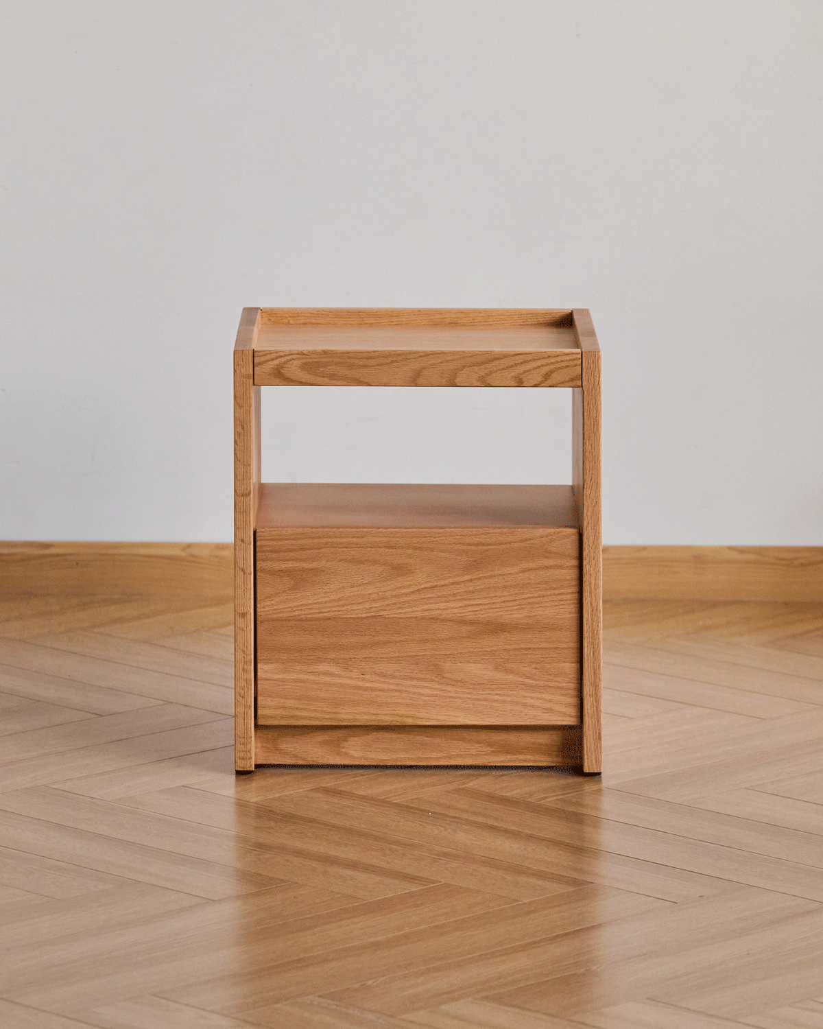 Scandinavian Oak Wood Side Table SUGAR