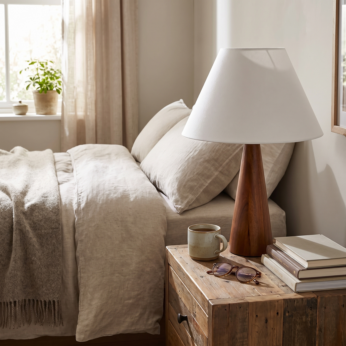 Francesca Solid Wood Table Lamp