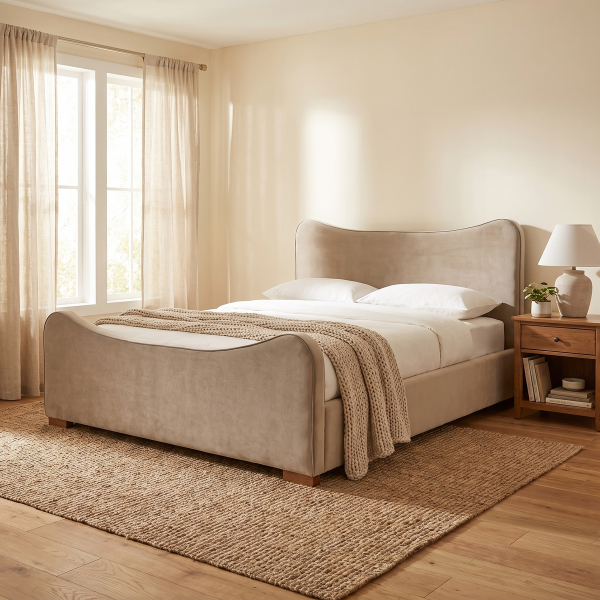Adela Bed | Serene Sand | Queen
