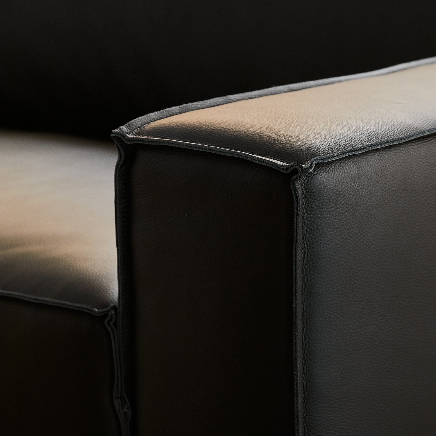 Japandi Genuine Leather 1 Seater Sofa RIVER