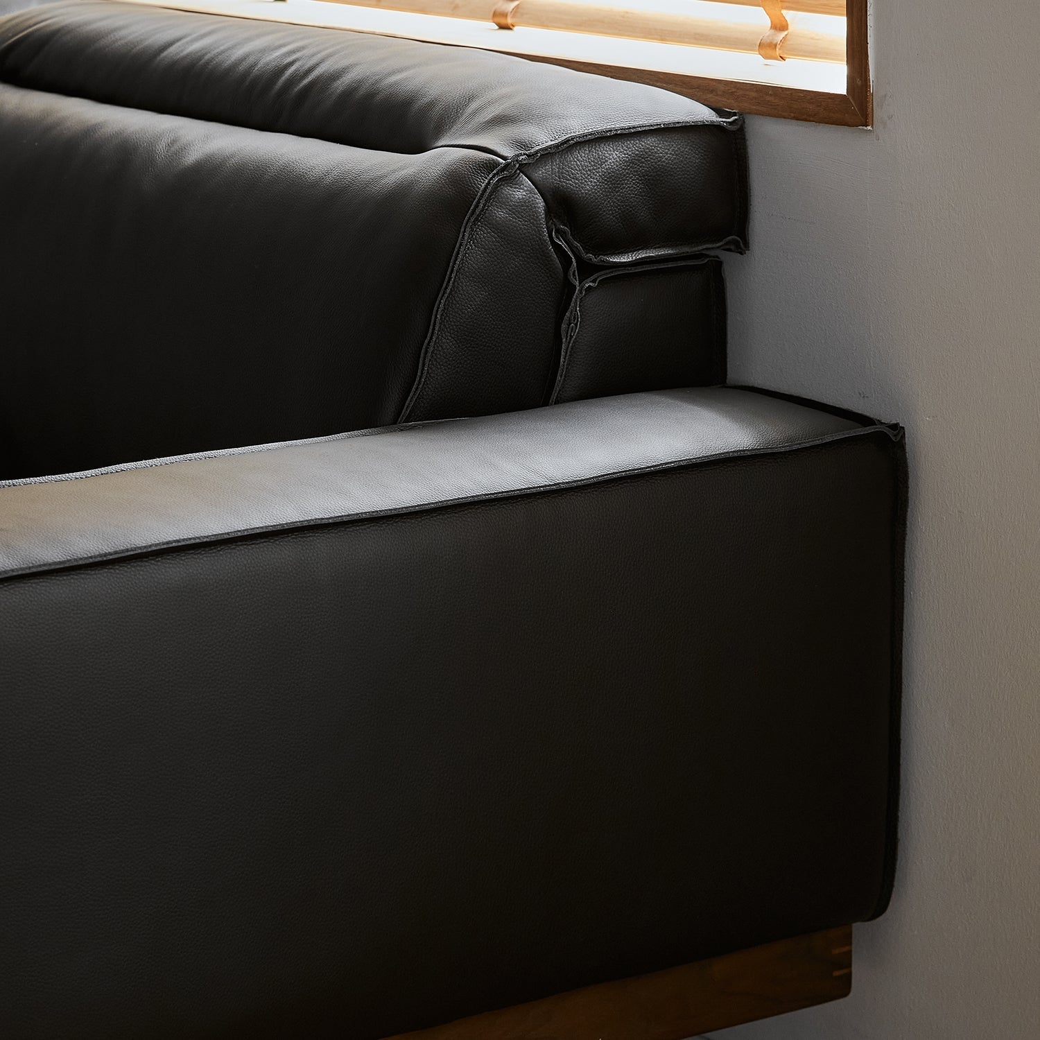 Japandi Genuine Leather 1 Seater Sofa RIVER