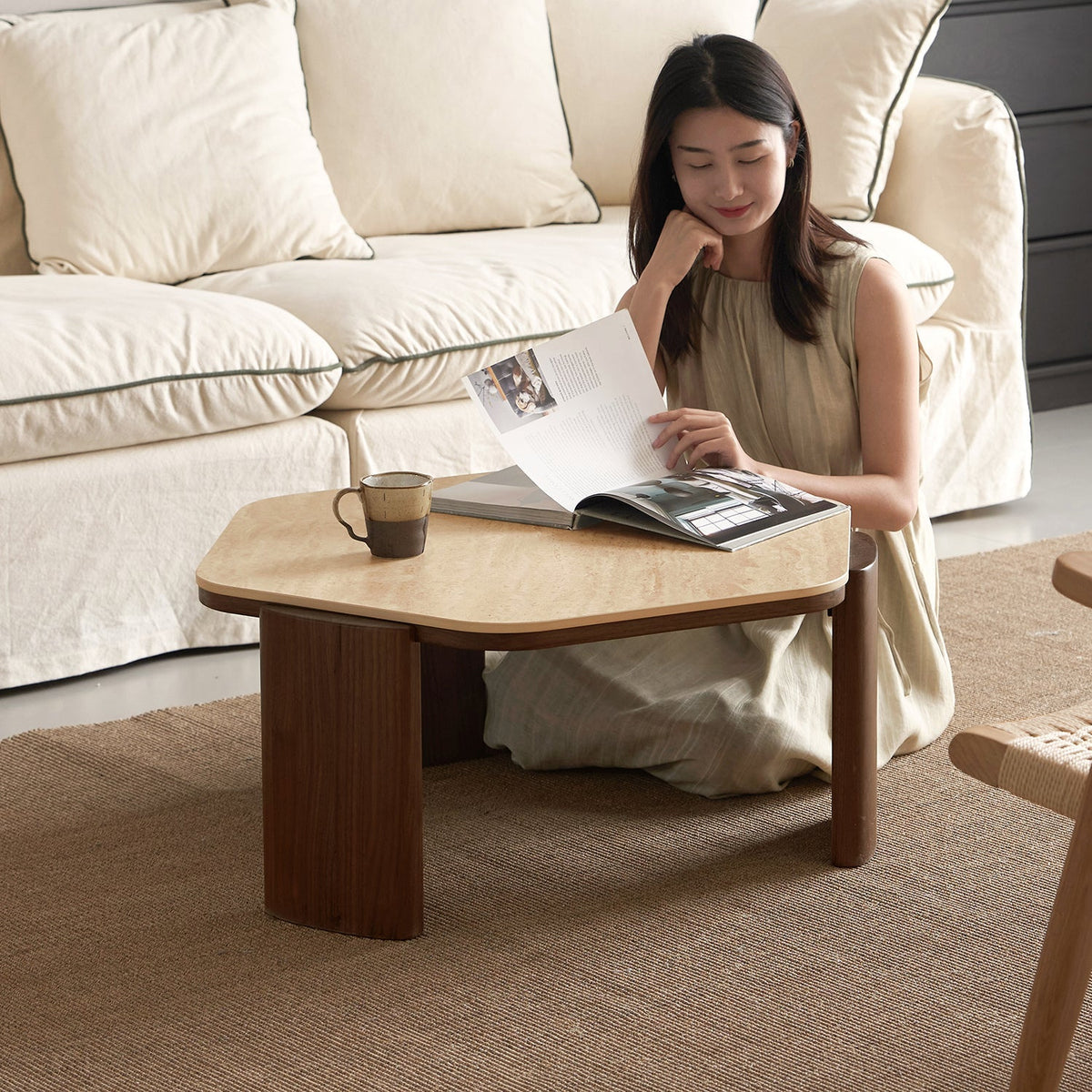 Japandi Sintered Stone Coffee Table Set SILENCE