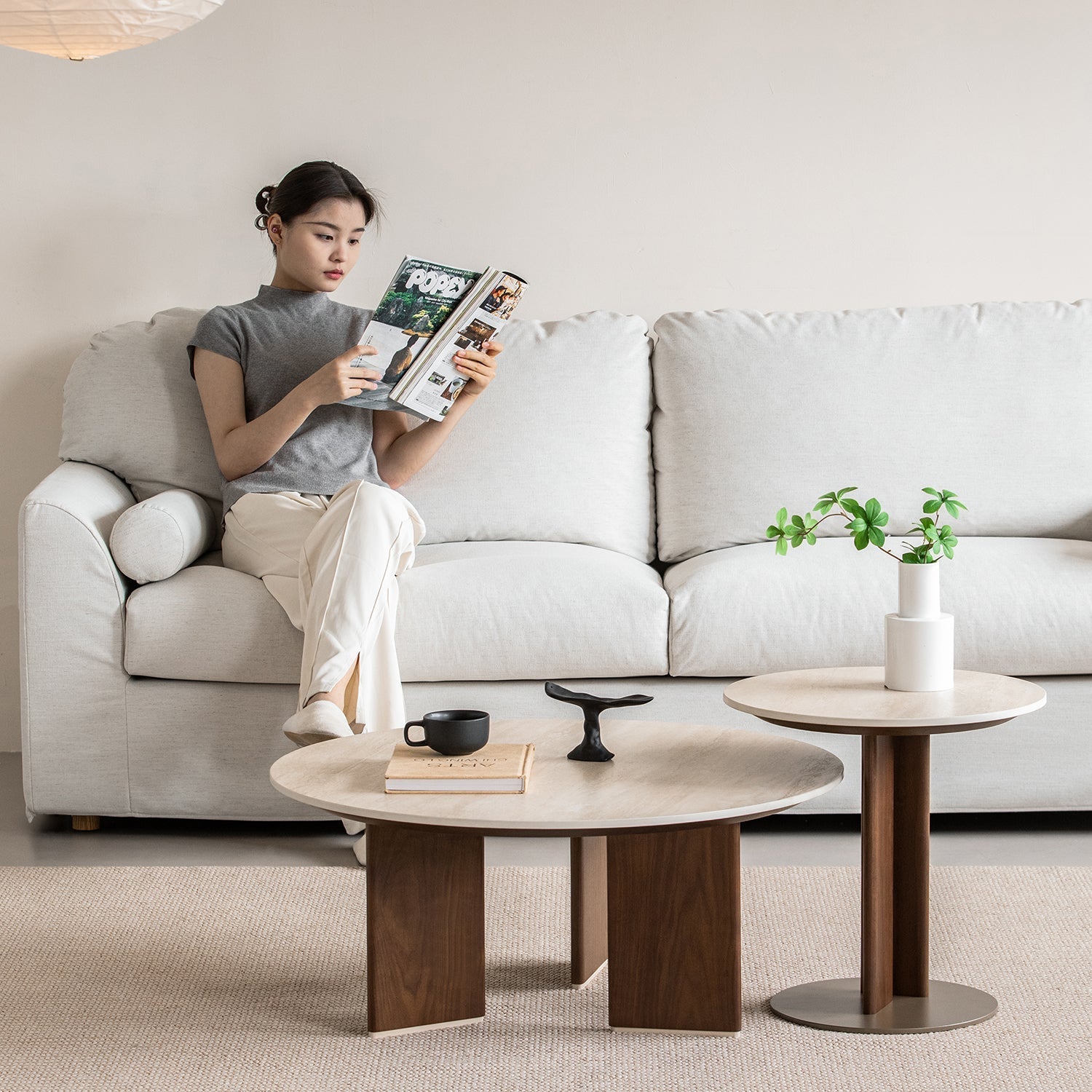 Japandi Sintered Stone Coffee Table Set VALE